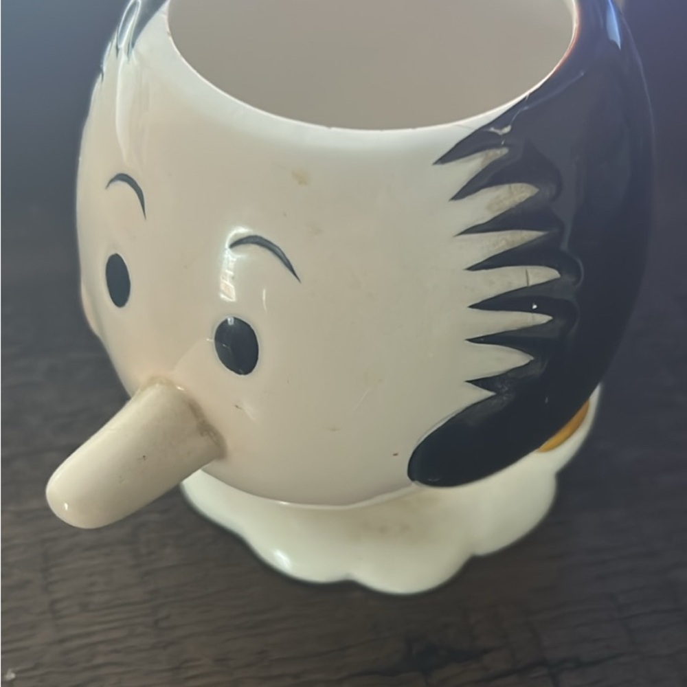 Black and White Ceramic Character Mug